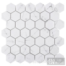 Azulejo de mosaico de vidrio hexagonal para paredes de ducha